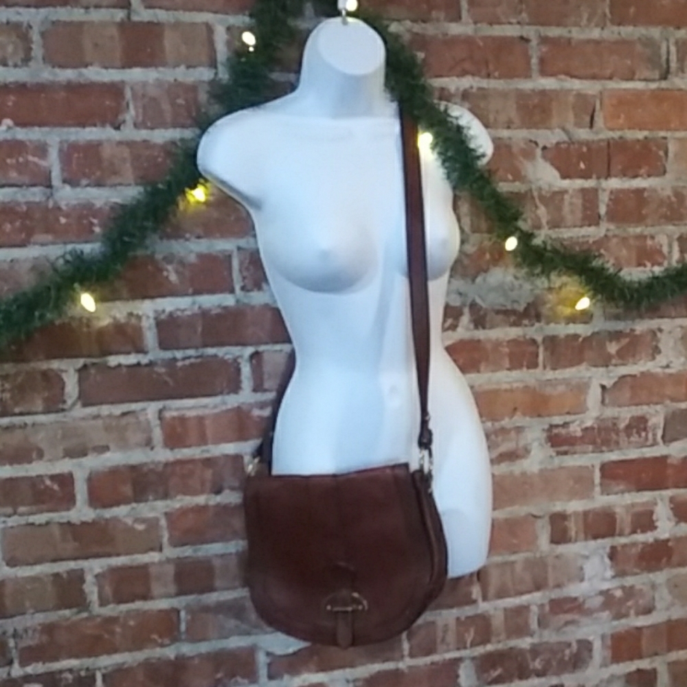 Fossil Vintage Boho Hipster Hobo Purse Brown